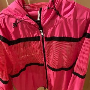 pink running jacket